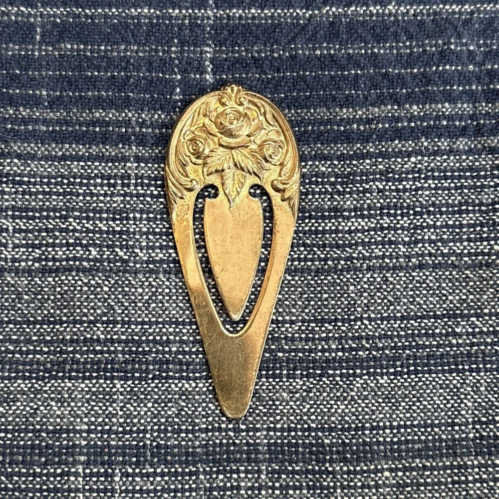 Vintage S. Kirk & Son Sterling Silver Bookmark with Roses